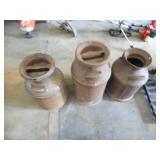 Vintage milk/cream cans lot of 3