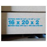 12 Air Handler 16 x 20 x 2" Filters...