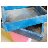 2 Wood Painted Boxes 13 x 17 x 4...