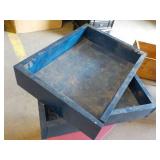 2 Wood Painted Boxes 13 x 17 x 4...