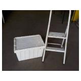 Metal Step Stool and Lockable Tote...