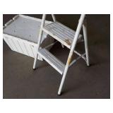 Metal Step Stool and Lockable Tote...