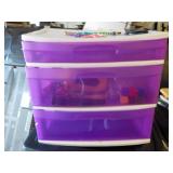 3 Drawer Plastic Storage with all c...