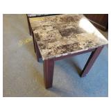 2 End Tables; one damaged...