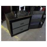 Night Stand and 3 Shelf Wood Unit...