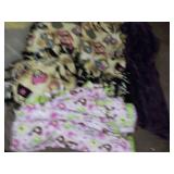 3 Fleece Throws and 2 Pillows...