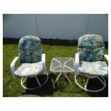 White Patio Chairs / Table