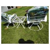 White Patio Chairs / Table