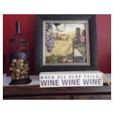 Wine Picture w/ Cork Holder