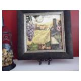 Wine Picture w/ Cork Holder