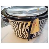 Zebra Print Crock Pot