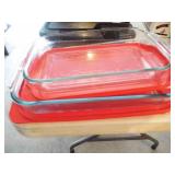 Lot of 2 Glass Baking Dishes w/ Covers