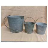 Vintage Galvanized Steel Pails
