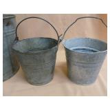 Vintage Galvanized Steel Pails