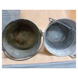 Vintage Galvanized Steel Pails