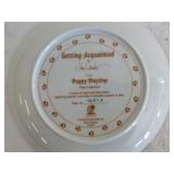 8 Hamilton Collection "Puppy Playtime" Plate Collection