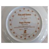 8 Hamilton Collection "Puppy Playtime" Plate Collection
