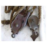 Vintage Pulley and Meat Hook