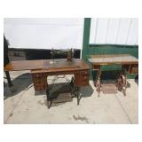 2 Vintage Sewing Machine Cabinets