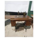 2 Vintage Sewing Machine Cabinets