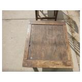 2 Wooden Chairs and End Table
