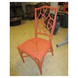 TWO WICKER CHAIRS AND TWO FOLDING CHAIRS