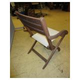 TWO WICKER CHAIRS AND TWO FOLDING CHAIRS