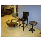 COFFEE TABLE, ACCENT TABLE AND BAR STOOL