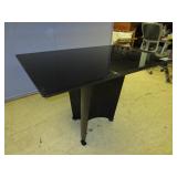 BLACK GLASS DINING TABLE