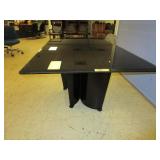 BLACK GLASS DINING TABLE