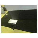 BLACK GLASS DINING TABLE