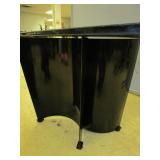BLACK GLASS DINING TABLE