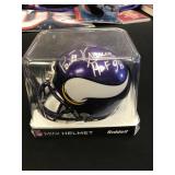 PAUL KRAUSE AUTOGRAPHED MN VIKINGS MINI HELMET " HOF 98" DESCRIPTION