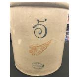 5 GALLON RED WING CROCK