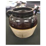 VINTAGE CROCK WITH LID FAIRWAY MARKET LARSON & ELOFSON CAMBRIDGE MINNESOTA TEL24