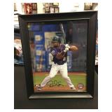 DENARD SPAN FRAMED AUTOGRAPHED 8X10 PHOTO