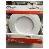 Commercial Electric 5 in. and 6 in. White Integrated LED Recessed Trim in good condition