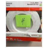Commercial Electric 5 in. and 6 in. White Integrated LED Recessed Trim in good condition