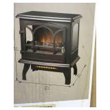 StyleWell Kingham 1,000 sq. ft. Panoramic Infrared Electric Stove in Black with Electronic Thermostat in good condition