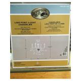 Hampton Bay Lake Point 4-Light Chrome and Clear Crystal Chandelier not used
