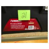 Husky 22 in. Plastic Tool Box with Metal Latches in Black SEE PHOTO DAMAGE MISSING ONE LATCH