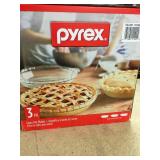 Pyrex Easy Grab Glass Pie Plate not used