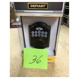 Defiant Castle Aged Bronze Single Cylinder Electronic Keypad Deadbolt in good condition