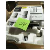 Schlage Camelot Satin Nickel Electronic Door Lock with Accent Door Lever Featuring Flex Lock in good condition