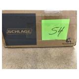 Schlage Camelot Satin Nickel Electronic Door Lock with Accent Door Lever Featuring Flex Lock in good condition