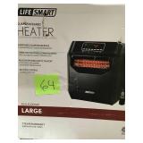 Lifesmart 1500-Watt 6-Element Infrared Room Heater with Oak Cabinet and Remote in good condition
