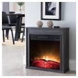 Hampton Bay 23 in. Compact Electric Fireplace in Black in good condition