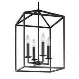 Sea Gull Lighting Perryton 15.5 in. W. 4-Light Blacksmith Hall-Foyer Pendant not used