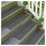 Aqua Shield Medium Gray 8.5 in. x 30 in. Boxwood Stair Tread Cover in good condition