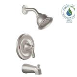 MOEN Banbury Single-Handle 1-Spray Tub and Shower Faucet with Valve in Spot Resist Brushed Nickel (Valve Included) in good conditions